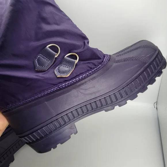 VTG Sorel Women's 5 Purple Winter Snow Boots Felt Liner Insulated Waterproof - Picture 12 of 16